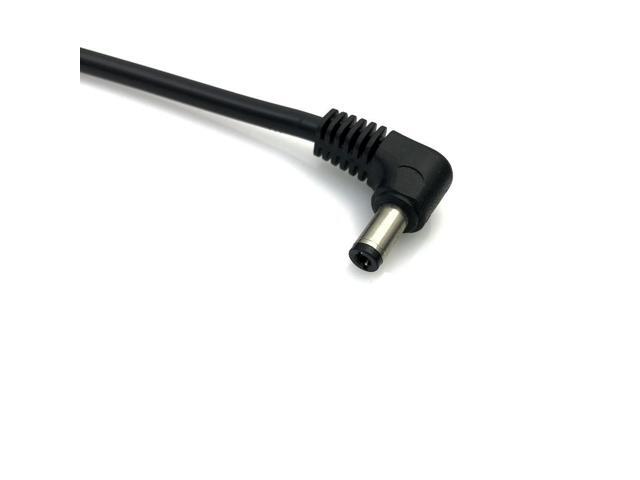FOR 18AWG 90 Double Elbow DC Power 5.5 x 2.1mm 2.5mm Male Plug T o single Cable Right d 10A high power 0 0.5m 1m
