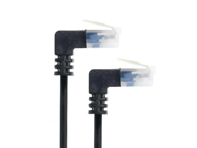 FOR Ultra Slim Cat6 Ethernet Cable RJ45 Up Angled 25cm UTP Network Cable Patch Cord 90 Degree Cat6a Lan for Laptop
