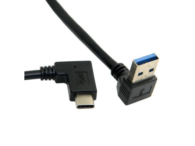 FOR Reversible 30cm USB 3.1 Type C USB-C Angled to Down Angled 90 Degree A Male Data Cable for Laptop Tablet Mobile Phone