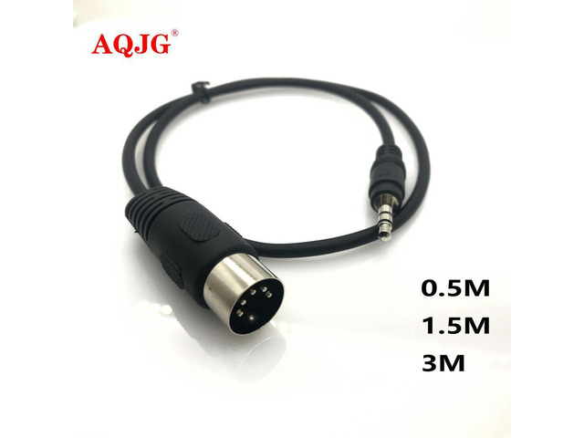 FOR 0.5M 1.5M 5P Din MIDI Male Plug to 3.5mm 1/8in TRS Stereo Male Audio Cable For CD Player Smartphone