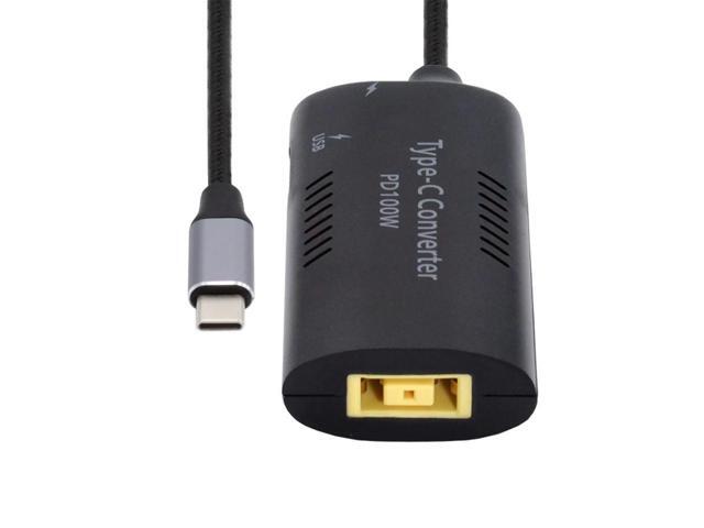 FOR 100W Dual Type C USB-C and Type-A Output PD Rectangle Power Thinpad X1 Input / DC Power 5.5x2.5mm 5.5x2.1mm Input