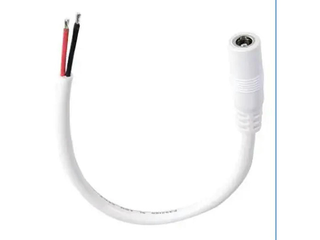 FOR DC power plug 5.5*2.1MM Male Female White Single Plug 12V All Copper 18Awg 8A For ing Extension Cables