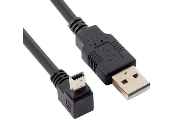FOR Mini USB B 5pin Male 90 Degree Up Angled to USB 2.0 Male Cable 0.5M