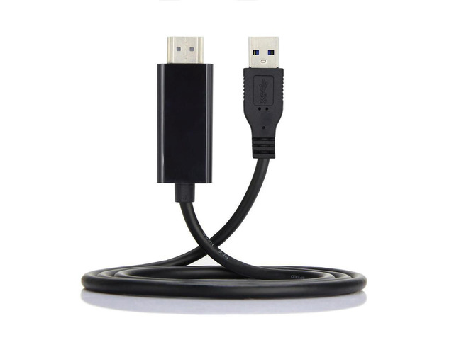 FOR for Adapter for Desktop Laptop PC USB3.0 Male to HDTV Male Cable USB 3.0 Source HDTV Sink Converter
