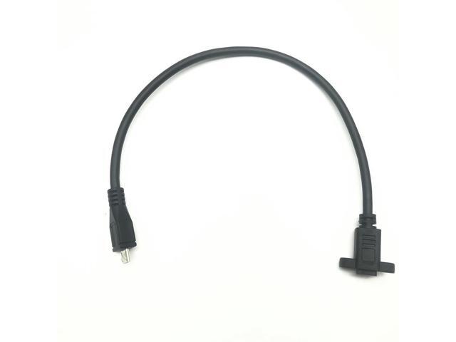 FOR Micro Type USB USB 2.0 Male Connector to Type-c USB 2.0 Female Extension Cable Pitch 17mm With screws Panel Mount Hole 0