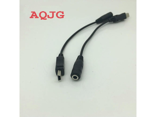FOR Mini USB Male to 3.5mm Female Audio Cable Cord for Active Clip Mic Microphone Adapter for Hero 1 2 3 3+ Sports Camera