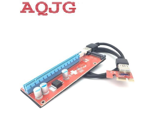 Extender Cable USB 3.0 Converter SATA PCI Express PCI-E 1X to 16X Riser Card 6 Pin DC Power Supply Cable 60CM For Bitcoin Mining