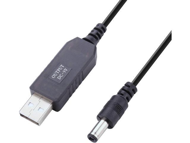 DC 5V to DC 9V USB Voltage Step Up Converter Cable - 3.3ft/1m Power Supply Adapter Cable for Fan, Led Light, Wireless Router