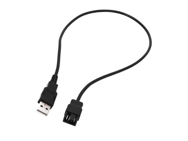 5V USB 4Pin Laptop Fan Power Cable USB to 4Pin 3Pin Connector Adapter Cord (50cm)