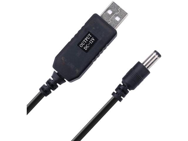 DC 5V to DC 12V USB Voltage Step Up Converter Cable - Power Supply USB Cable with DC Jack 5.5 x 2.5mm or 5.5 x 2.1mm,3FT