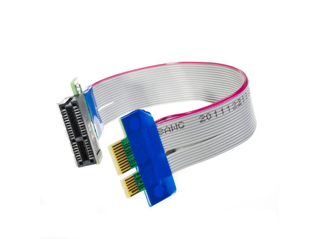 PCI-E 1X to 1X X1 Slot Riser Card Extender Extension Ribbon PCIe Flex Relocate Cable for Bitcoin Mining