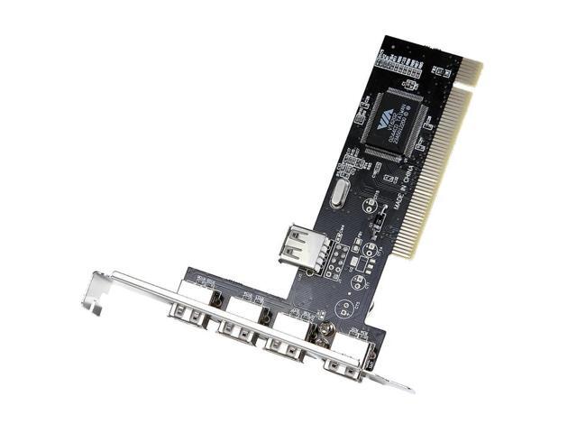 FOR 5 Port USB 2.0 High-Speed PCI Controller Card Adapter Hub 4 External & 1 Internal