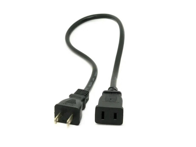 FOR Cable USA Outlet Saver Power Extension Cord Cable 2-prong 2 Outlets for nema 5-15P to nama 5-15R 50cm