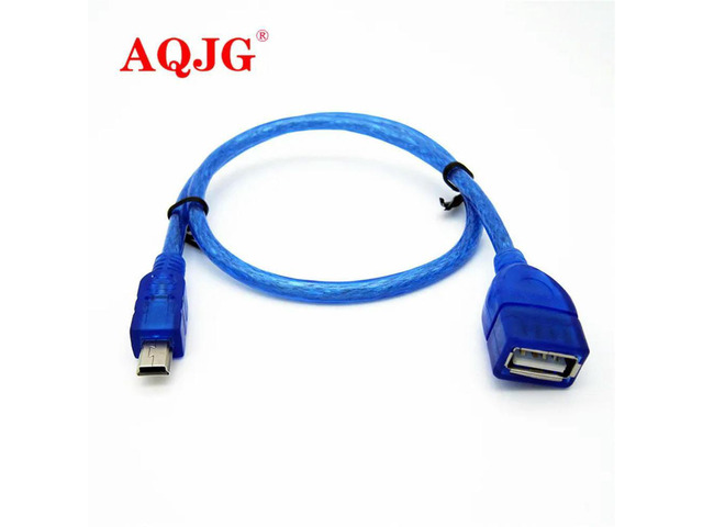 FOR USB 2.0 Female to Mini USB Male Cable Adapter 5P OTG V3 Port Data Cable For Car Audio Tablet For horn speaker 30cm 0