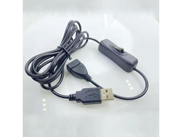 FOR USB Cable Male to Female Switch ON OFF Cable Toggle LED Lamp Power Line 28cm USB Extension Patch Cord for Hard Disc Network