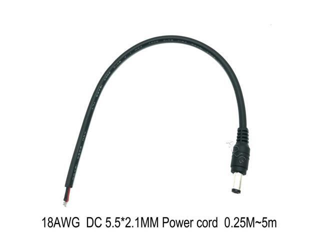 FOR 18AWG DC 5.5*2.1mm Male to Female Single Plug Power Cord 12V 8A All Copper Bold For Output Light Bar Cable 0.25M to 5m
