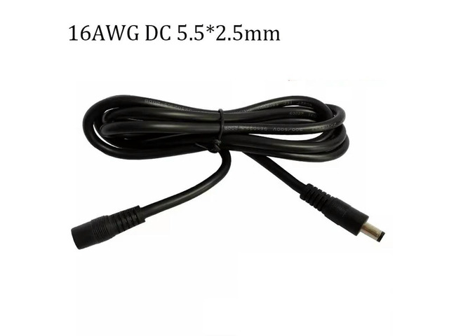FOR Copper 16AWG DC 12V 15A Power Extension Cable DC5.5*2.1mm Male to Female 180W 1.5m High Power