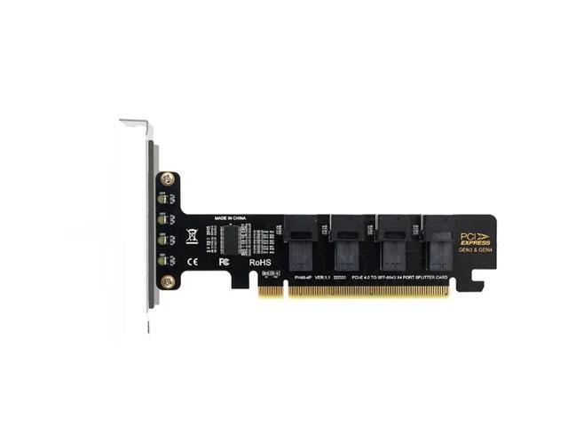 FOR Improved Storage with PCI-E U2 Expansion Card ,PCIe X16 to 4 NVME U.2 SSD SFF-8643 Cards Pcie 4.0 Split Card