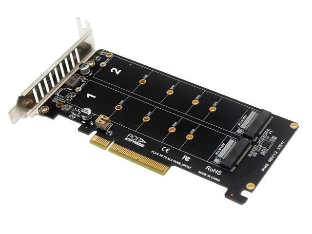 FOR Dual M.2 NVMe PCIe x8 Split Card with PCIe 4.0 t for SSD Expansion Adapter on Motherboard