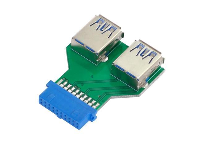 FOR To Motherboard Dual USB 3.0 A Type Female 5Gbps Slot for Adapter PCBA 20 Pin Box Header