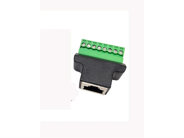 FOR Rj45 To 8-pin Terminal Solderless Green Terminal Rj45 Network Adapter 8p8c Rj45 Connector Extends Rj45