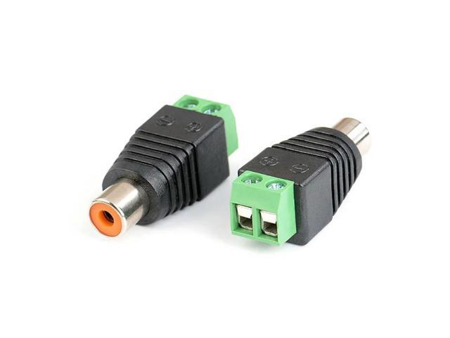 FOR 10pcs RCA Terminal Block CAT5 To Camera Video RCA Female or Male AV Screw Connector