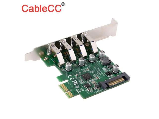 FOR USB 3.0 4 Port 5Gbps PCI-Express X1 Card for Adapter HUB Support Low Profile Bracket