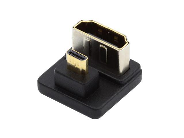 FOR Male to Female 360 Degree Up/Down Opposite U Shape Back Angled Micro HDTV 1.4 Type-D to HDTV
