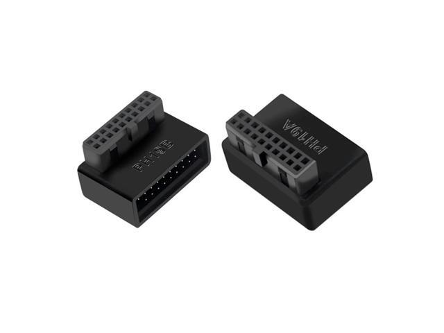 FOR 1Set USB 3.0 20pin Male to Female Extension for Adapter Up Down Angled 90 Degree Overmold