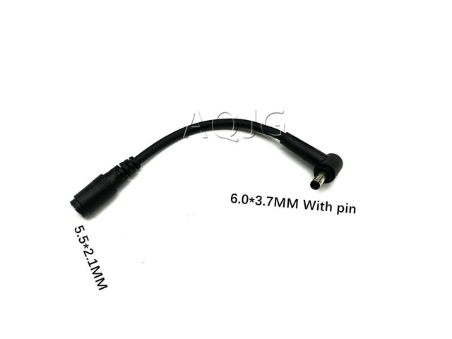 FOR DC 6.0*3.7MM With pin Male to 5.5*2.1MM Power cord For Flying 6 generations 7 generations 8 generations FX86F 10cm