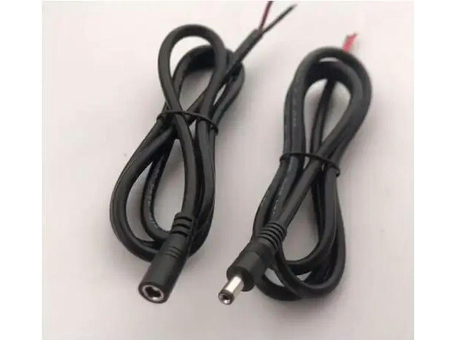 FOR Pure Copper High Power DC male/female plug wire round head DC5.5*2.5/2.1mm connection wire 14awg 15A DC power