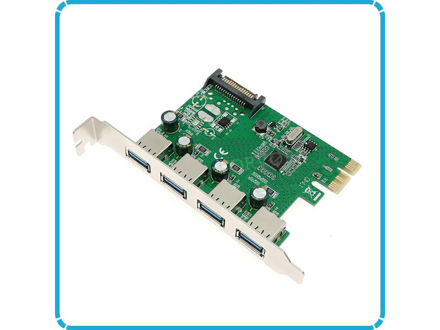 FOR 4 Port PCI-E To USB3.0 Hot Swap Plug and Play Converter Card PCI-E 2.0 standard Chipset PCIE Expansion Card