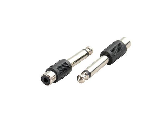 FOR 10Pcs RCA Female to 6.35mm 1/4 Male Mono Plug Audio Adapter Connector for DIY FM Microphone