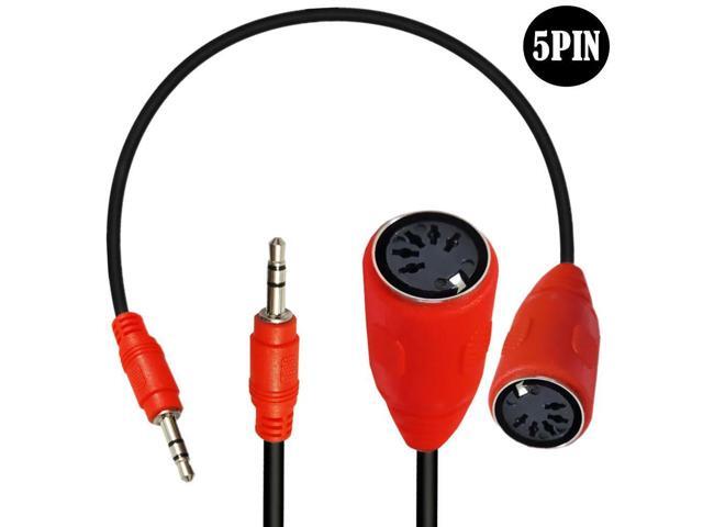 FOR Midi To Trs 3.5mm Rotary Din 5p Female Audio Plug To Midi Audio Adapter