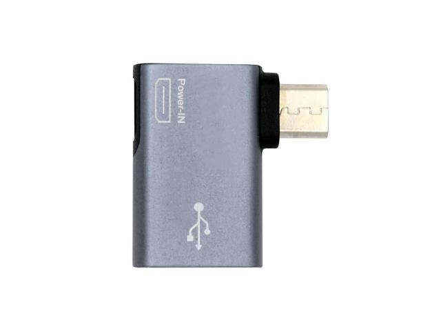 FOR 90 Degree Angled with USB Power USB 2.0 Micro to Type-A Female OTG Host for Adapter for Phone Tablet