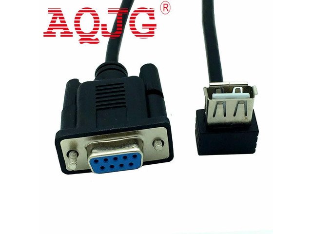 FOR 10pcs RS232 DB9 Female to USB 2.0 A Female Serial Cable Adapter Converter 8 Inch 25cm