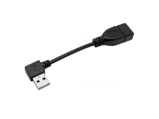 FOR 10cm 20cm 40cm USB 2.0 A Type 90 Degree Left Angled 480M Male to Female Extension Cable Black