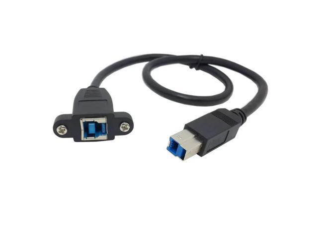 FOR Super Speed USB 3.0 Back Panel Mount Female to Male B Type Extension Cable 50cm