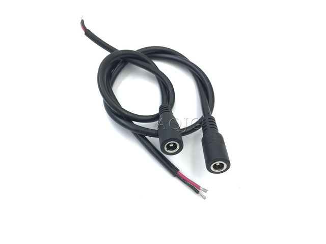 FOR Diy 5.5x2.1 Plug DC male or Female Cable Wire Connector 10A For 3528 5050 LED Strip Light 0 0.5m etc