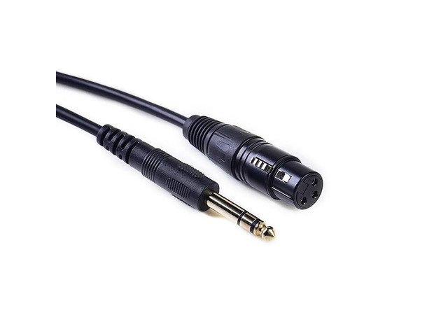 FOR Dual Channel 6.5mm Rotary Female Microphone Cable 6.35mm male to 3- female xlr microphone mixer