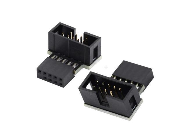 FOR USB 2.0 10Pin 9Pin Header for Motherboard 1set Down Up Angled 90 Degree Extension for Adapter Male to Female