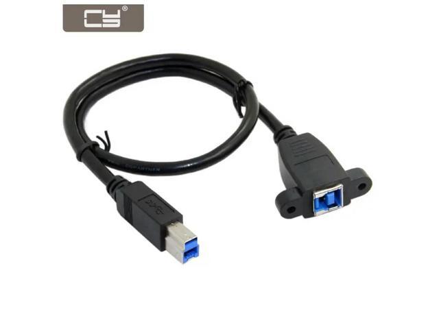 FOR Super Speed USB 3.0 Back Panel Mount Female to Male B Type Extension Cable 50cm