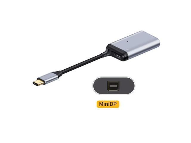 FOR USB-C Type C to Mini Monitor Converter for Adapter 4K 2K 60hz with Female PD Power Port for Laptop Tablet &Phone