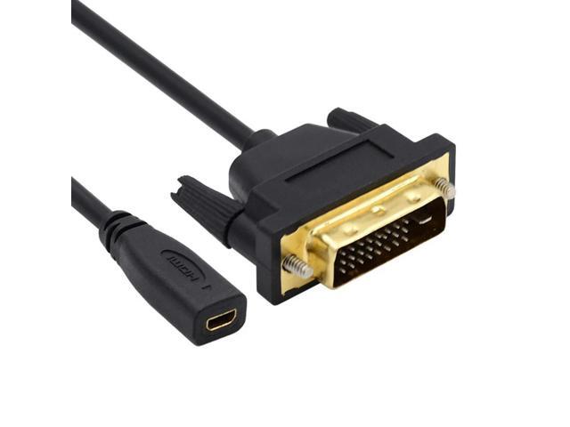 FOR DVI 24+1 Male to Micro HDTV 1.4 Type-D 4K Female Extension Cable for Computer HDTV Graphics Card UHD