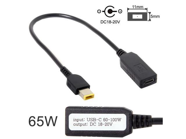 FOR Type C USB 3.1 USB-C to Rectangle 11.0*5.0mm Power Plug PD Emulator Trigger Cable for X1 Carbon