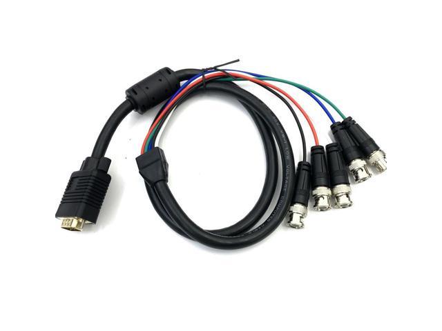 FOR VGA to 5BNC Cable 15P D-Sub to RGBHV big screen Video Cable 15Pin D sub Video Graphics Array Male to BNC RGBHV Video Line