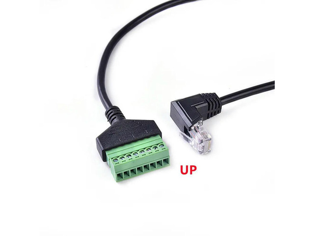 FOR RJ45 Ethernet Male To 8 Pin AV Terminal Screw Adapter Converter Block Plug Cable For Camera