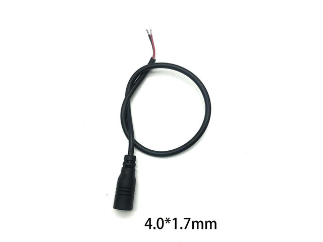 FOR 5pcs/lot DC 4.0*1.7mm Plug Power Cable For LED/ ing 3A 12V Single Female/Male 4.0mm x 1.7mm Adapter Power Cord 30cm