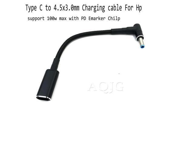 FOR Type C to 4.5x3.0mm Plug Converter 100W USB C PD Fast Charging Cable for Laptop DC 4.5*3.0