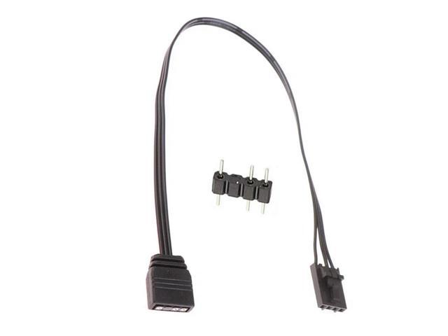 For 4PIN RGB to Standard ARGB 3-Pin 5V Adapter Connector RGB Cable 25cm